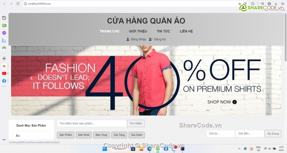 web bán hàng,web quản lý thời trang,website quản lý,web bán quần áo,web,bán quần áo