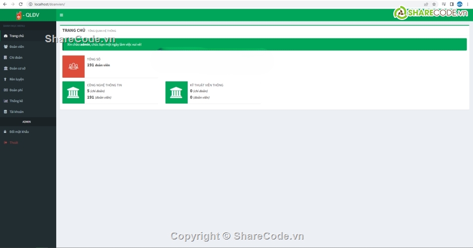 Website quản lý,Code quản lý,Code quản lý đoàn viên