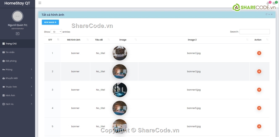Website quản lý,quản lý,homstay