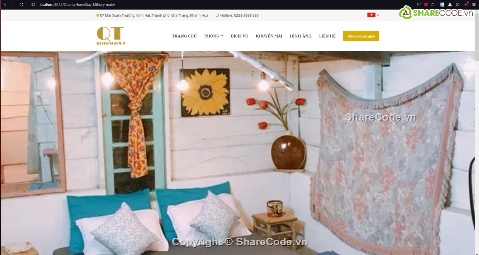 Website quản lý,quản lý,homstay