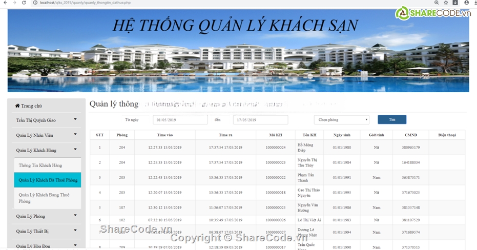 php thuần,giao diện web,web quản lý