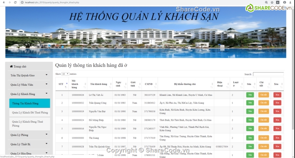 php thuần,giao diện web,web quản lý