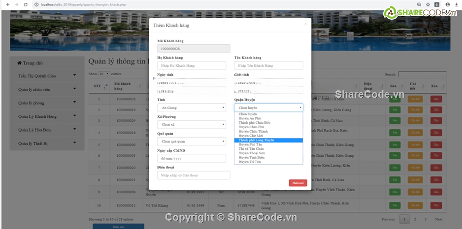 php thuần,giao diện web,web quản lý