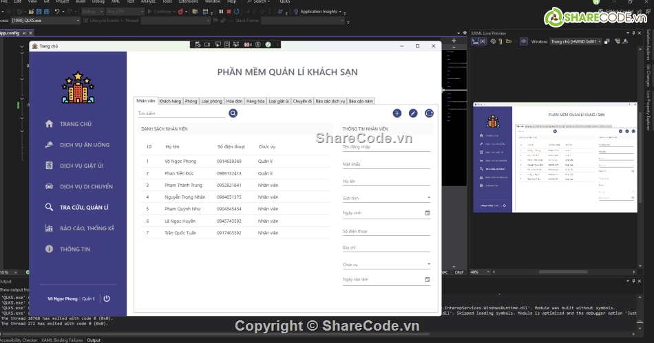 Website quản lý,quản lý,Website khách sạn