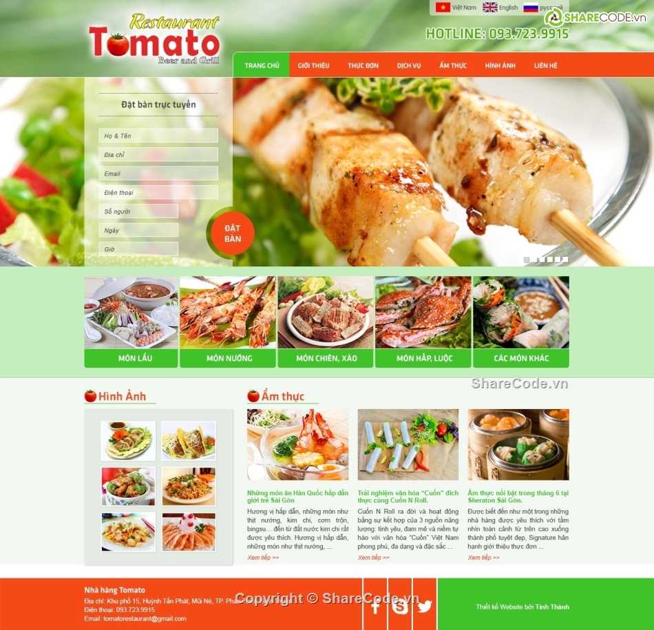 web quản lý,website nhà hàng,nhà hàng,MVC