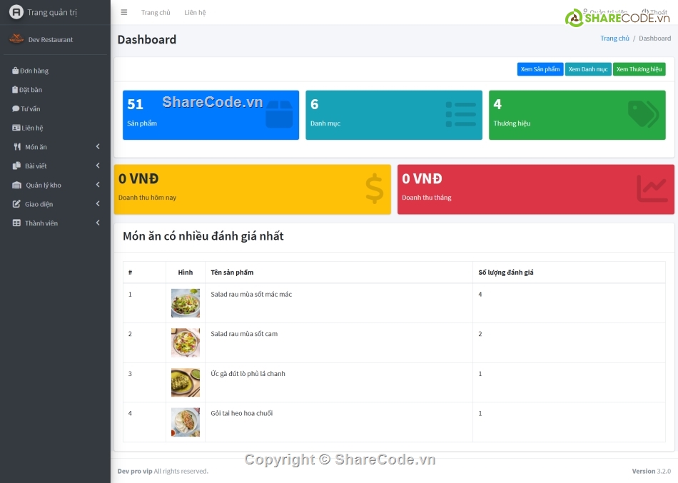 quản lý nhà hàng,đặt bàn nhà hàng,quản lý món ăn,restaurant,nhà hàng,website nhà hàng