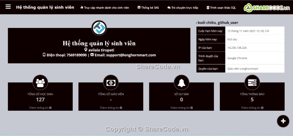 hệ thống quản lý sinh viên,website quản lý sinh viên PHP,web quản lý học sinh,đồ án quản lý sinh viên