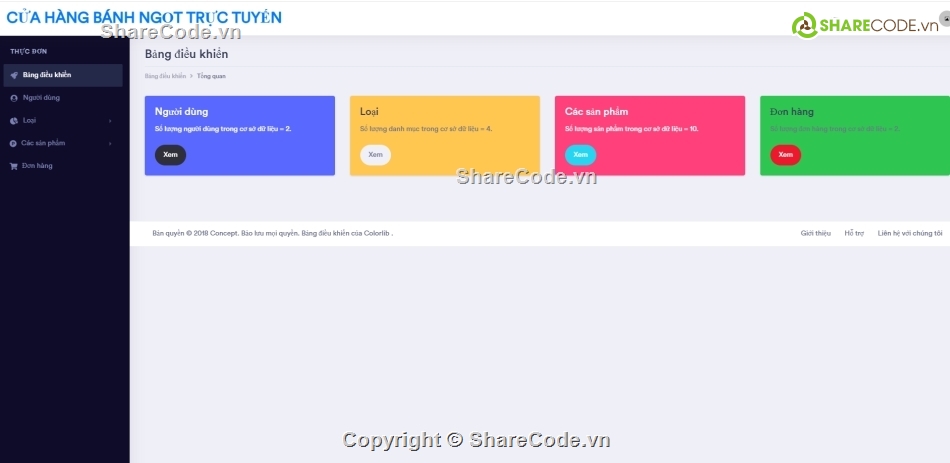 Website quản lý,bán bánh,cửa hàng bánh