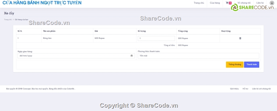 Website quản lý,bán bánh,cửa hàng bánh
