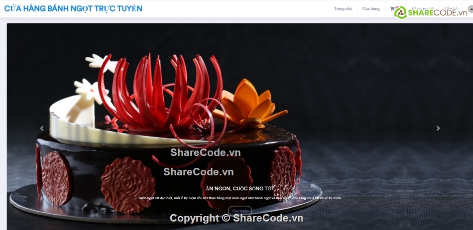 Website quản lý,bán bánh,cửa hàng bánh