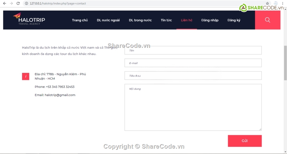 web php,web dat tour,web quản lý