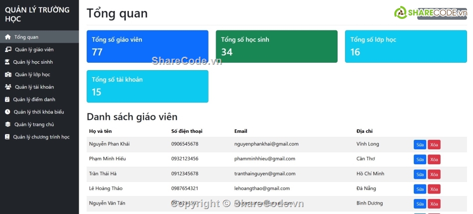 Website quản lý,Website php,mầm non,quản lý php,website quản lý trường học