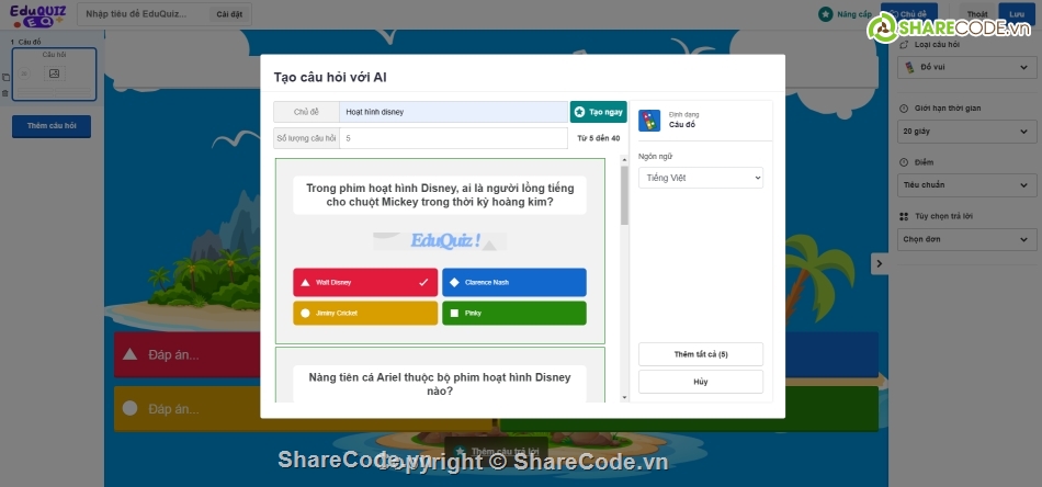 Tích hợp AI,ASP.NET Core,MVC,SQL Server,trắc nghiệm online,.net core 8