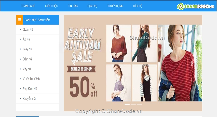 php thuần,web shop thời trang,web bán hàng php