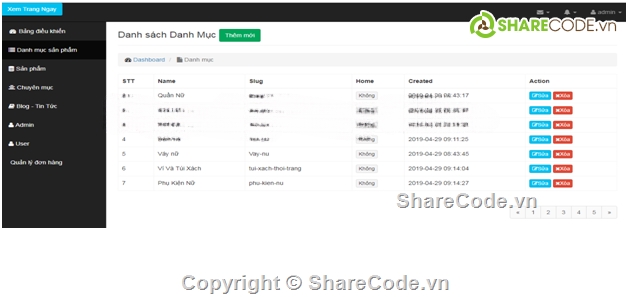 php thuần,web shop thời trang,web bán hàng php