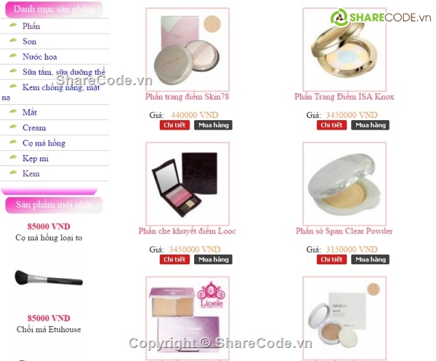 Shop my pham,website bán hàng,website thương mại điện tử,đồ án asp.net,web bán mỹ phẩm