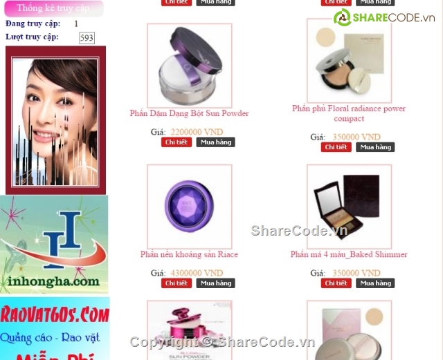 Shop my pham,website bán hàng,website thương mại điện tử,đồ án asp.net,web bán mỹ phẩm