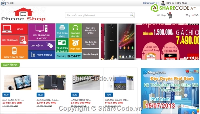 website ban hang,website bán máy tính,Web bán máy tính,website ban may tinh,Code web siêu thị máy tính,Shop bán máy tính