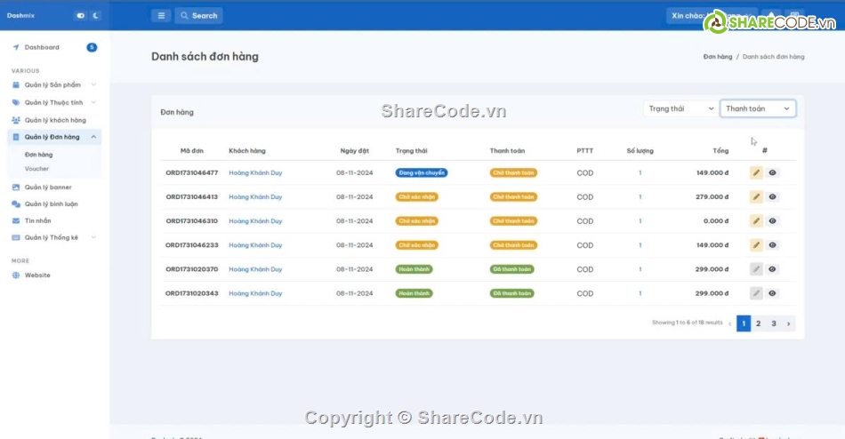 Web thời trang,Website bán quần áo,Web bán áo quần,website bán hàng biến thể,website bán quần áo laravel,laravel