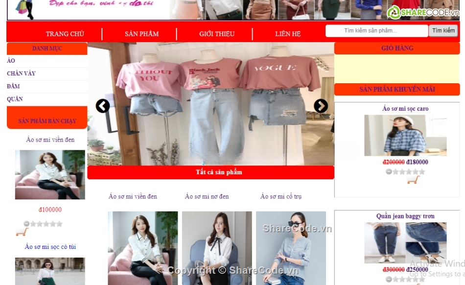 php thuần,full báo cáo,website thời trang