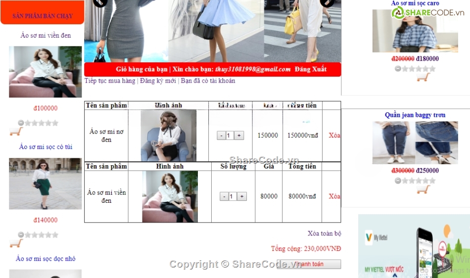 php thuần,full báo cáo,website thời trang