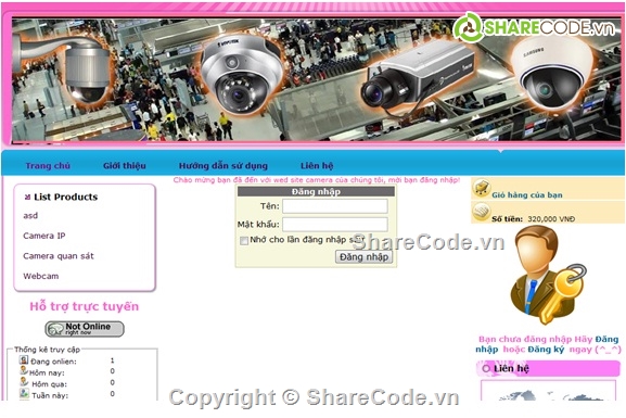 website bán hàng,đồ án asp.net,đồ án tốt nghiệp c#,website bán hàng mô hình 3 tầng,web thương mại điện tử,web bán camera