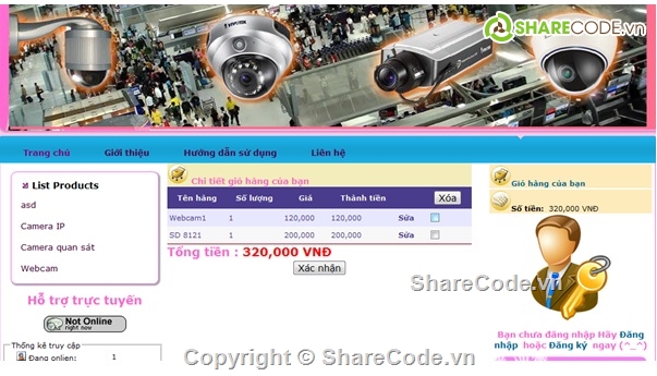 website bán hàng,đồ án asp.net,đồ án tốt nghiệp c#,website bán hàng mô hình 3 tầng,web thương mại điện tử,web bán camera