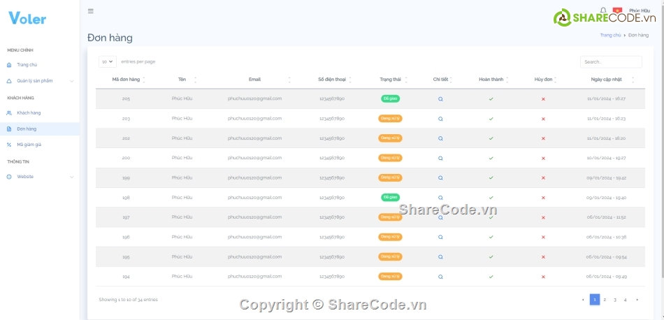 Web bán máy tính,Thương mại điện tử,full báo cáo và slide,tích hợp thanh toán online trong web bán hàng,firebase otp,quản lý xuất nhập tồn kho