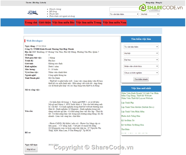 Tìm việc làm,Website giới thiệu,Quản lý việc làm,Tìm việc làm C#,website giới thiệu việc làm,web tìm việc
