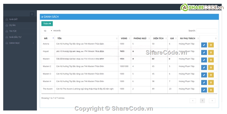 giao diện web,web bất động sản,MVC