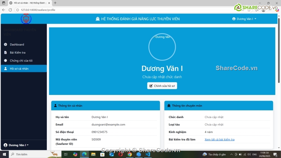 Website quản lý,quản lý nhân sự,website trắc nghiệm,quản lý bài kiểm tra,quản lý nhân lực