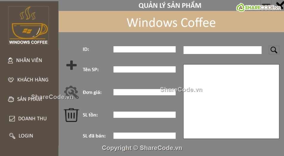 quan ly cafe,management coffee,quản lý quán cafe,Windows form cafe manager,quan ly coffee