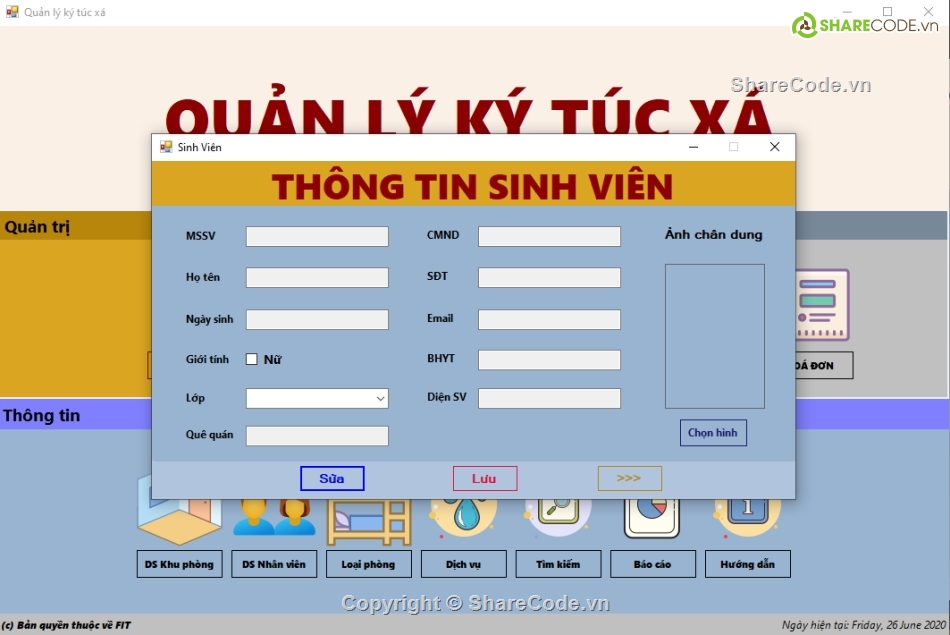 C#,Kí túc xá,Winform,Báo cáo,Sinh viên,Bài tập