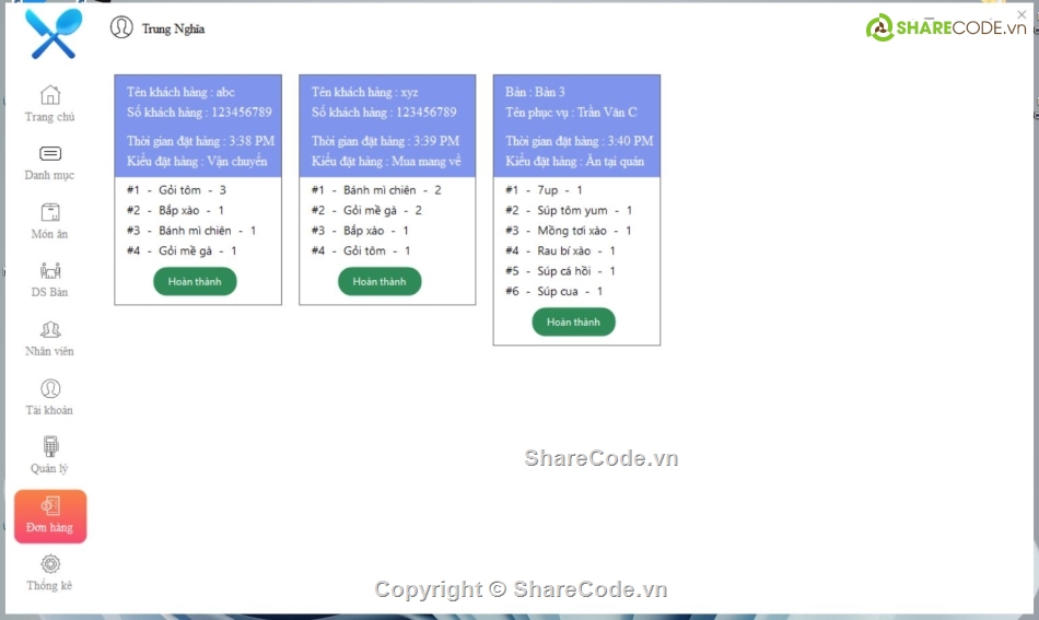 Code phần mềm quản lý,C#,quản lý,nhà hàng,Phần mềm quản lý C#