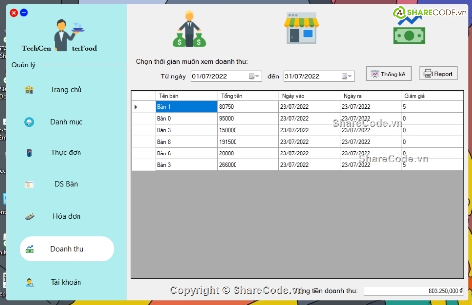 Quản lý quán ăn C#,quản lý quán ăn,SQL Server,Winform C#,ứng dụng quán ăn,phần mềm quán lý quán ăn