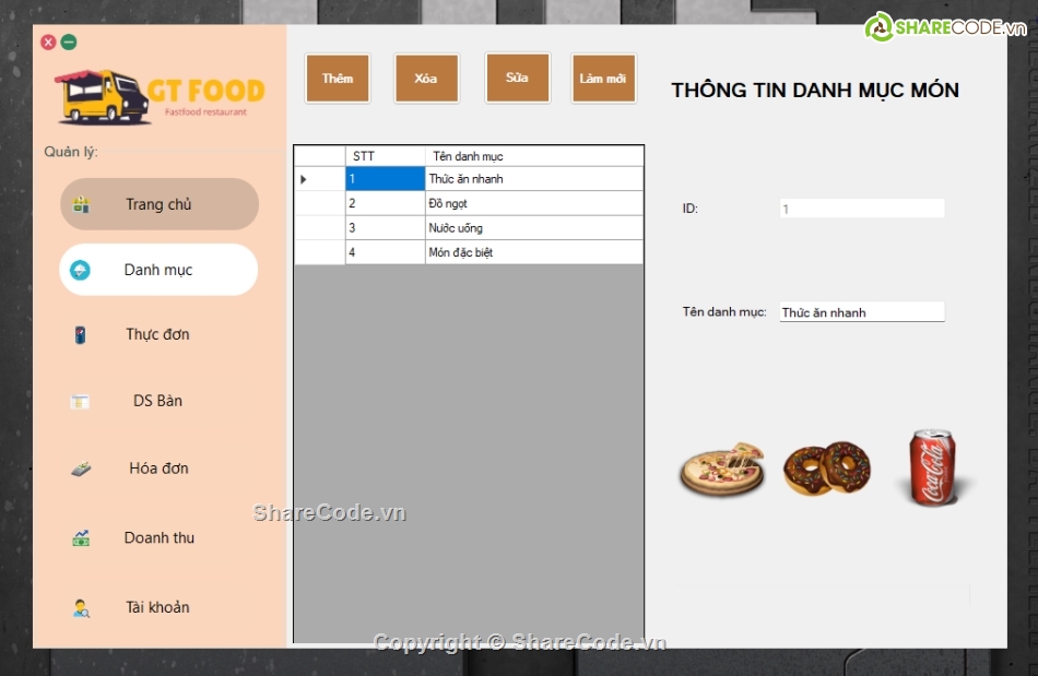 SQL Server,C#,Quản lý quán ăn C#,winform