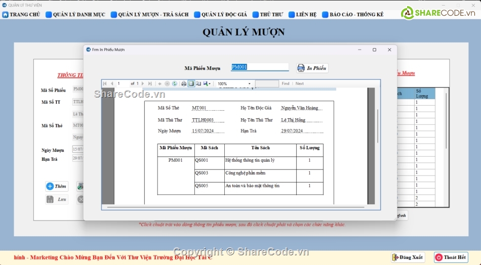 phần mềm quản lý thư viện,Code quản lý,phần mềm quản lý,share source code phần mềm quản lý thư viện,quản lý thư viện 3 lớp,code quản lý thư viện sql server