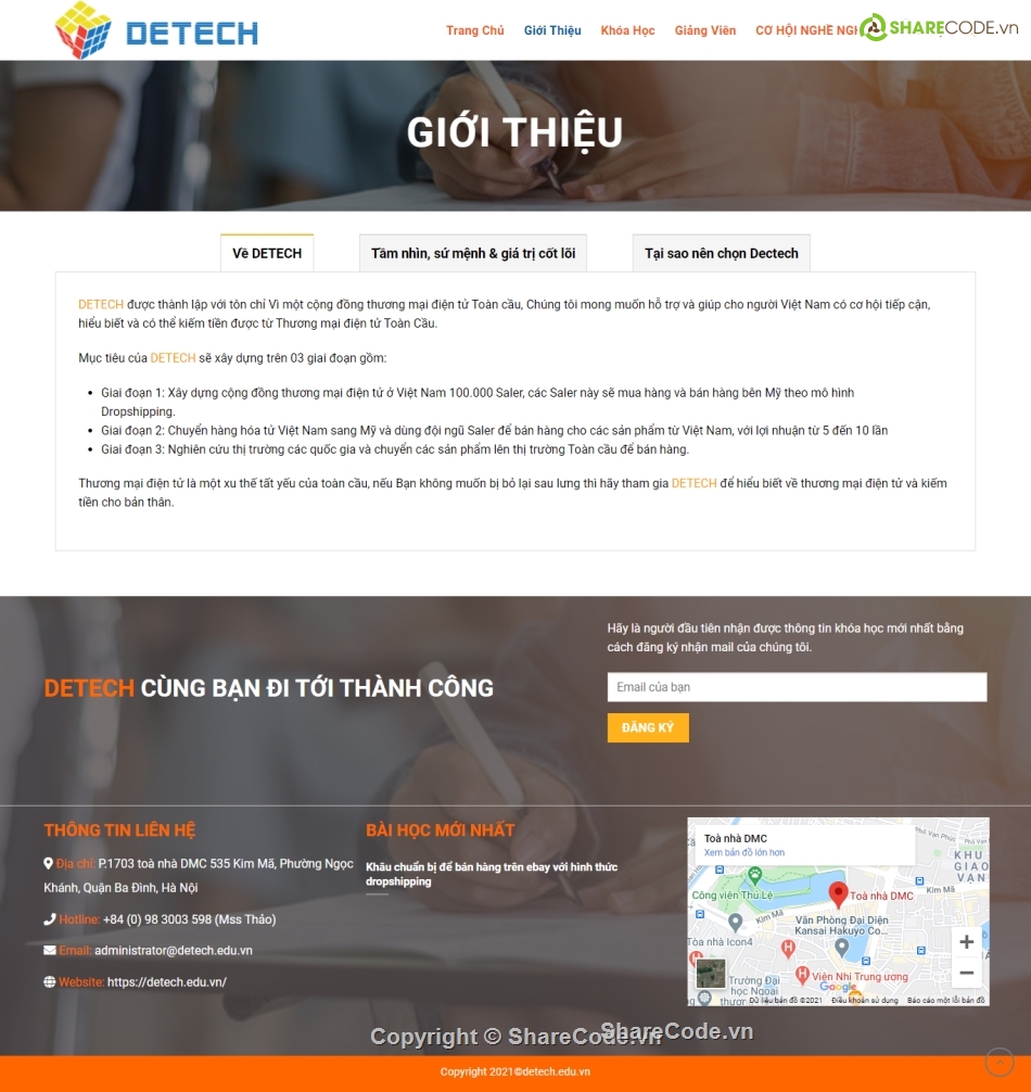 website giới thiệu khóa học,Web giới thiệu,website chia sẻ khóa học,Theme khóa học,Theme chia sẻ khóa học