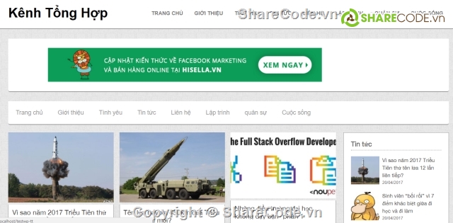 wordpress,tin tuc,chuẩn seo,code wordpress tin tức chuẩn seo,full code tin tức,code website đẹp