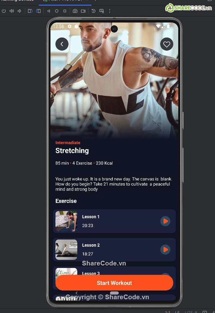 Ứng dụng Java,workout android app,App tập luyện,firebase,Thể thao,App sức khỏe