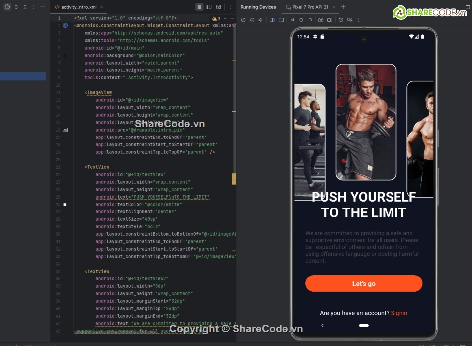 Ứng dụng Java,workout android app,App tập luyện,firebase,Thể thao,App sức khỏe