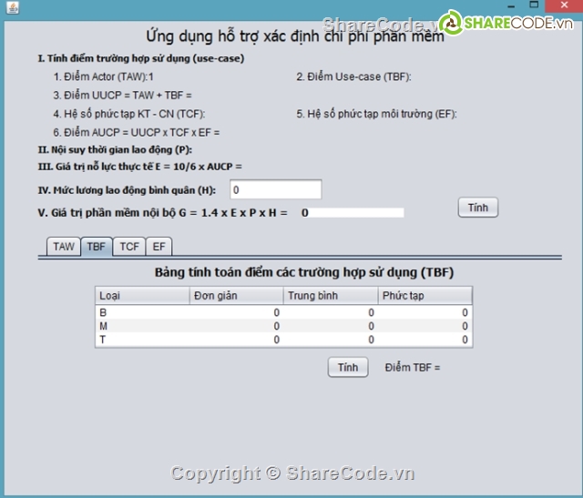 kinh tế công nghệ phần mềm,phần mềm xác định chi phí dự án,phần mềm,phần mềm minh họa,Kinh tế công nghệ