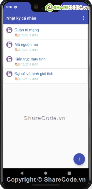 Nhật kí cá nhân,App báo thức nhắc nhở,App nhật ký cá nhân,App android nhật ký cá nhân,app mobile android