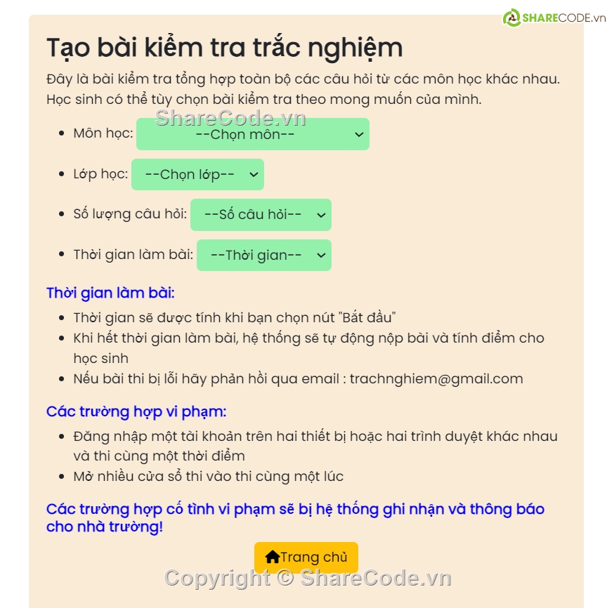 web thi trắc nghiệm,đồ án,javascript