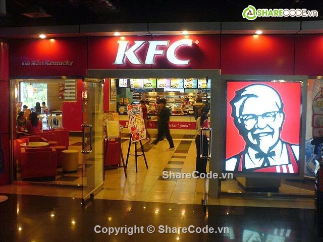 vmrl,quán kfc,mô phỏng kfc,gà rán kfc,quán KFC bằng VRML