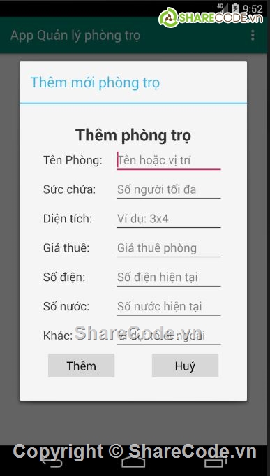 quản lý nhà trọ,code quản lý sinh viên,quản lý phòng,quản lý phòng trọ