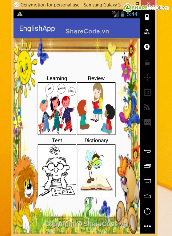 app android,ứng dung học tiếng anh,app android học tiếng anh,source code android,từ vựng tiếng anh,từ điển tiếng anh