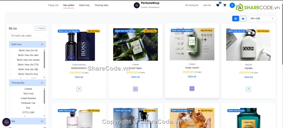 website bán nước hoa,bán website,website bán hoa,web bán nước hoa
