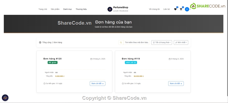 website bán nước hoa,bán website,website bán hoa,web bán nước hoa
