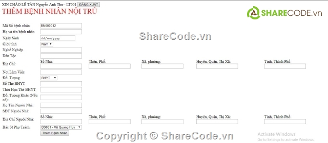Quản lí bệnh nhân,quản lí bệnh nhân nội trú,Bệnh Nhân Nội Trú,Website PHP Quản lý Bệnh nhân,Web quản lý bệnh nhân nội trú,thông tin bệnh nhân